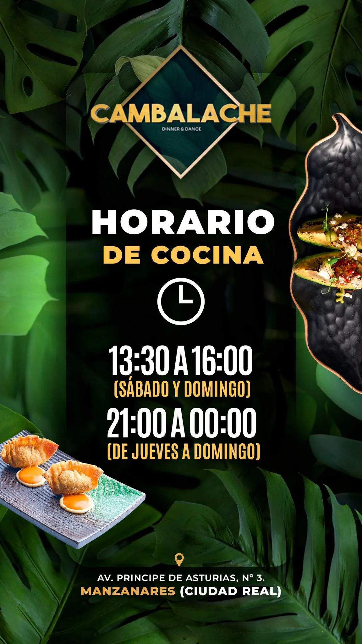 Horario cocina